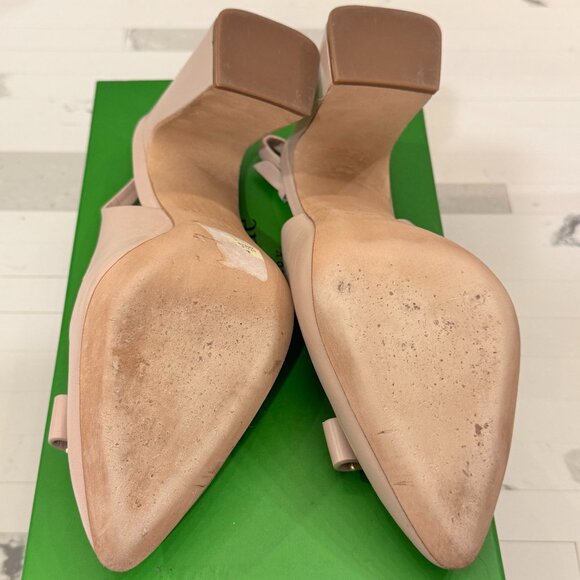Kate Spade Bowdie Slingback Pumps Pale Vellum - Picture 12 of 12